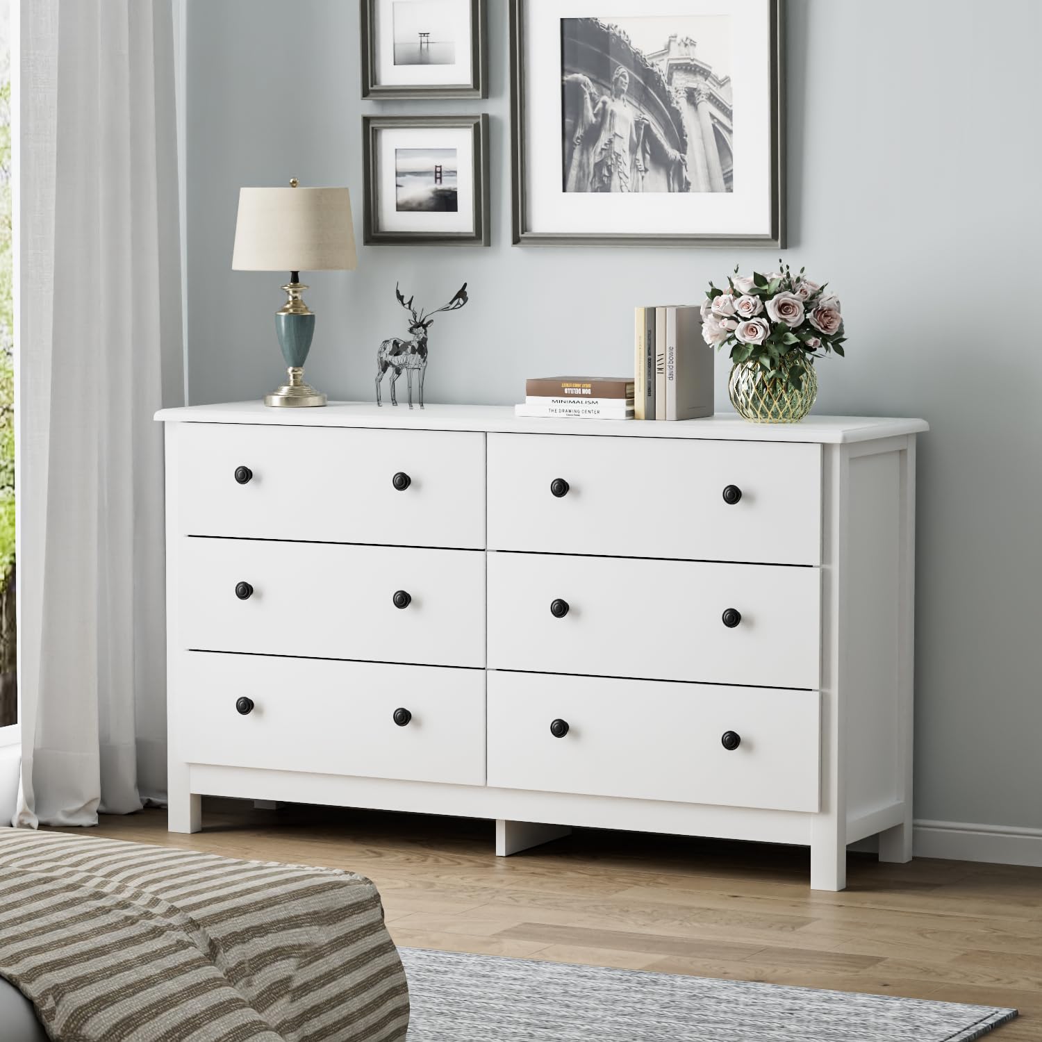 white dresser with black knobs 6 Drawer Item:Dress The cabinet knobs are Lace gloves GORGLITTER Women's Lace Long