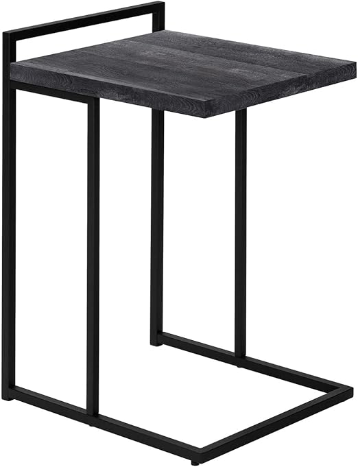 C-Shaped Accent Table with Chrome Base