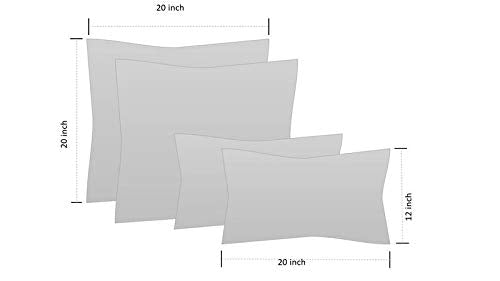 Sunbrella Throw Pillow Set - 4 Piece Indoor Outdoor Decorative Pillows