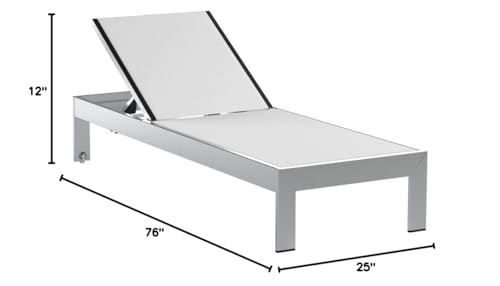 Aluminum Mesh Outdoor Patio Chaise Lounge Chairs Set of 2