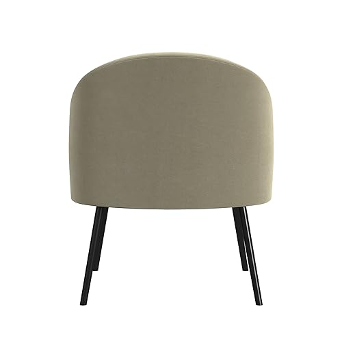 Upholstered Modern Accent Chair - Taupe Velvet