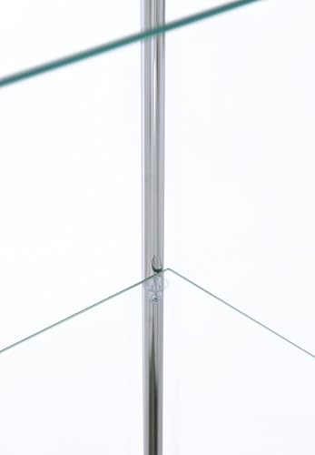 4-Shelf Glass Curio Display Cabinet with Tempered Glass Door