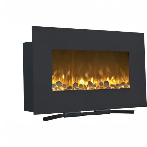 36-Inch Wall Mounted Electric Fireplace with Remote and Adjustable Heat