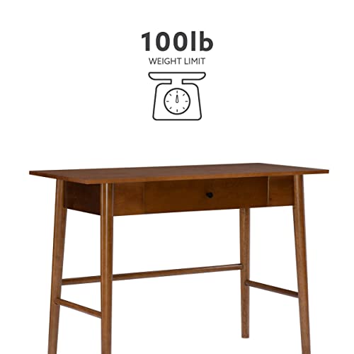 Mid-Century Walnut Desk with Drawer