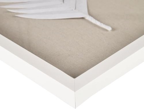 Floral Wall Art Shadow Box Set - Palm Natural Rice Paper Glass Wood Frame - 3 Piece