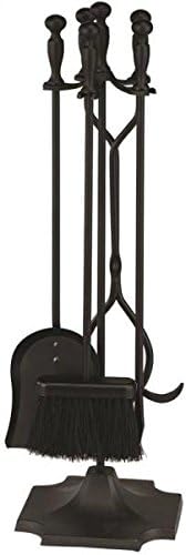 5-Piece Fireplace Tool Set with Stand - 31 Inch