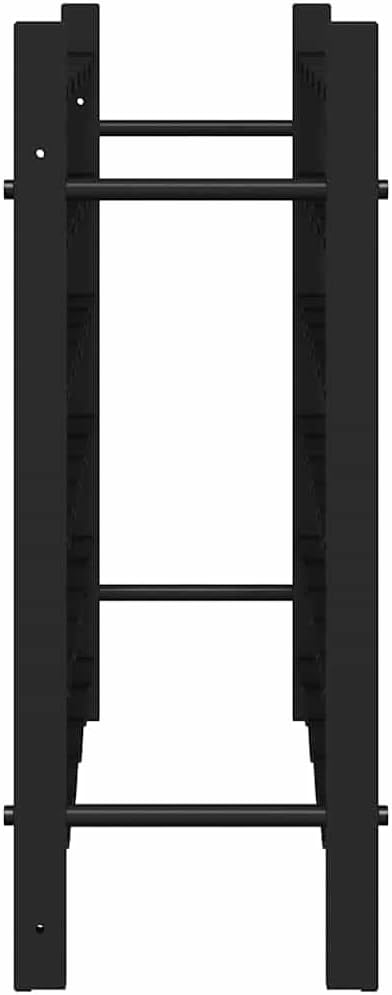 36-Bottle Wine Rack Black Iron Industrial Floor Standing