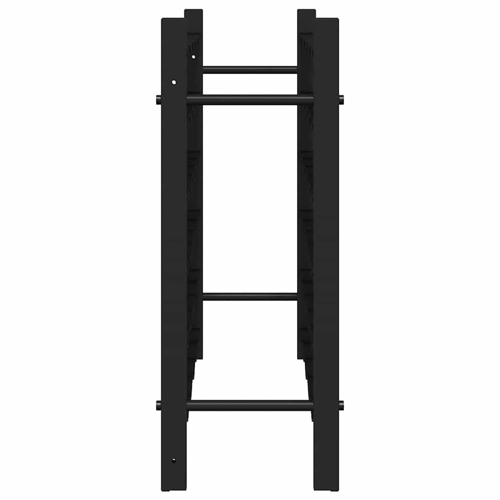 36-Bottle Wine Rack Black Iron Industrial Floor Standing