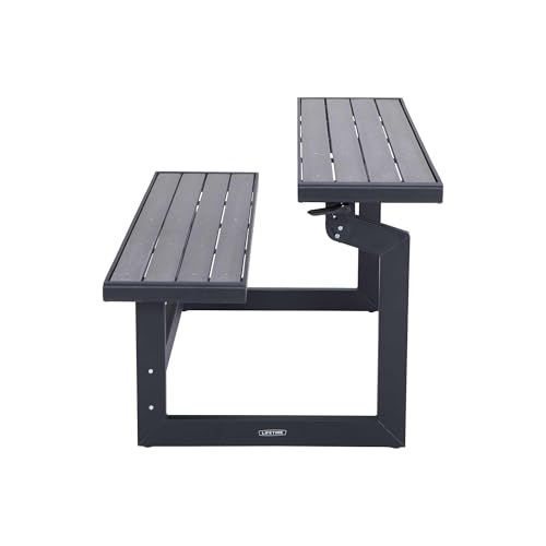 Outdoor Convertible Bench 55 Inch Harbor Gray