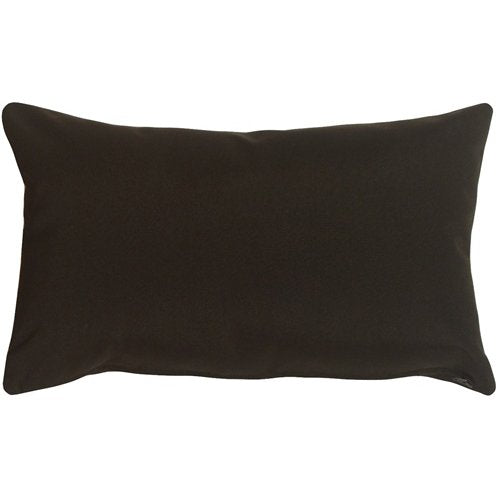 Sunbrella Indoor Outdoor Throw Pillows 12x20 Rectangular 2-Pack Black