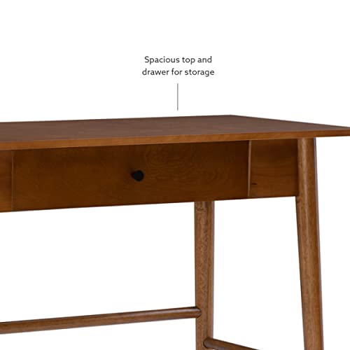 Mid-Century Walnut Desk with Drawer