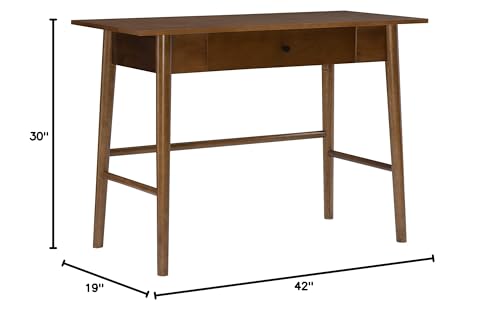 Mid-Century Walnut Desk with Drawer