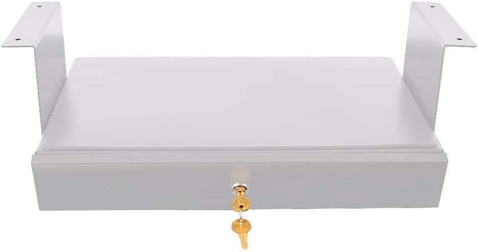 Under-Desk Lockable Drawer with Padded Shelf