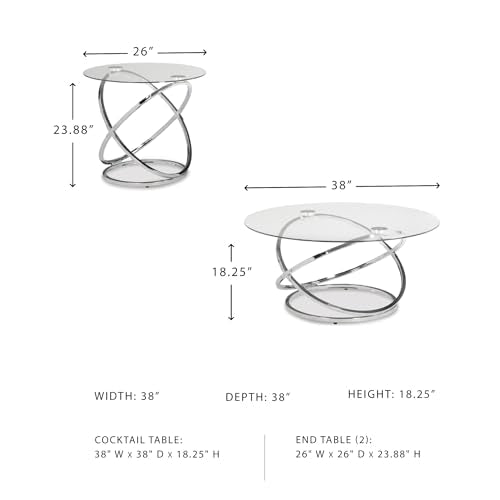 Hollynyx Round 3-Piece Occasional Table Set