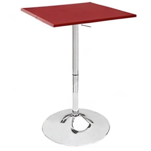 Zeta Contemporary Adjustable Bar Table - Red
