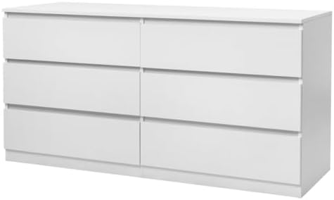 6 Drawer Dresser with Cut-Out Handles