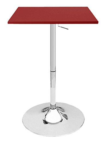 Zeta Contemporary Adjustable Bar Table - Red