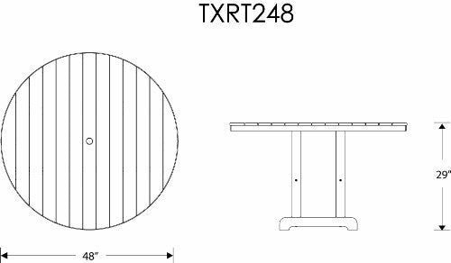 Round Outdoor Dining Table 48 Inch Tree House