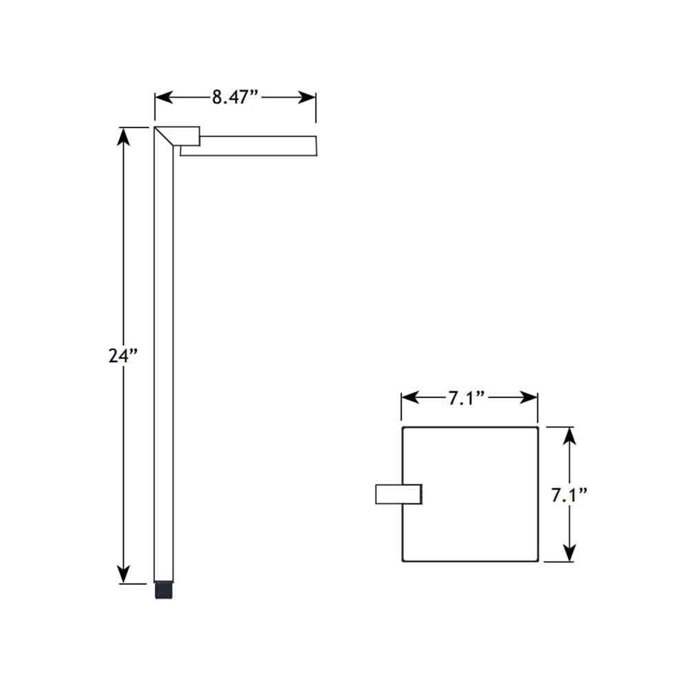 12V Cast Brass Flat Top Path Light