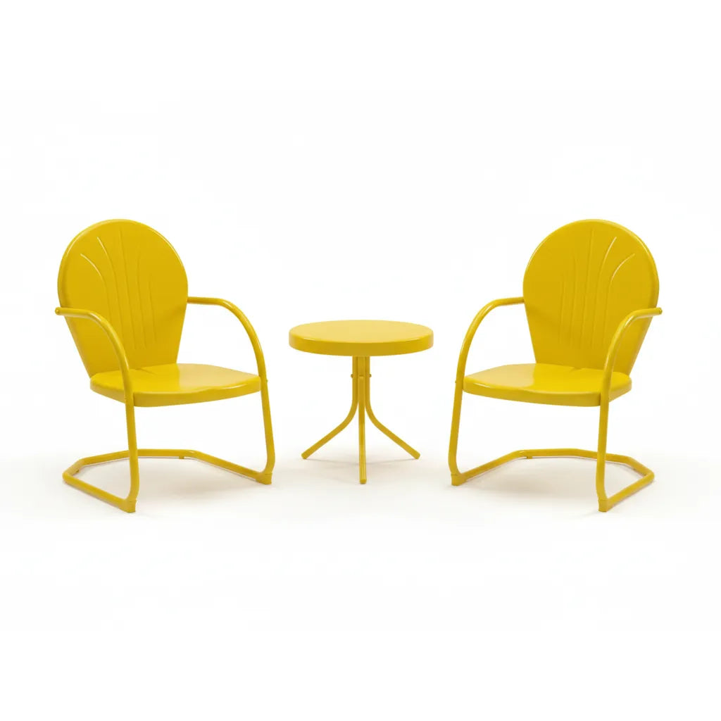 3 Piece Retro Metal Bistro Set