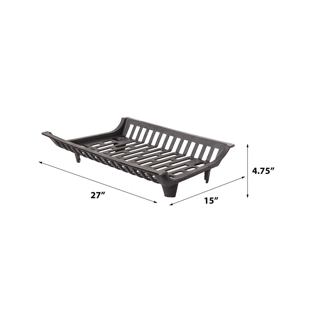 27-Inch Cast Iron Fireplace Log Grate