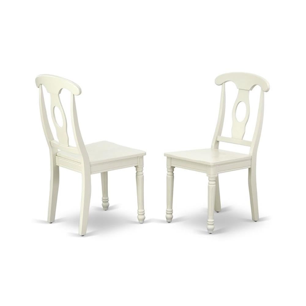 3 Piece Round Dining Table Set with Drop Leaf