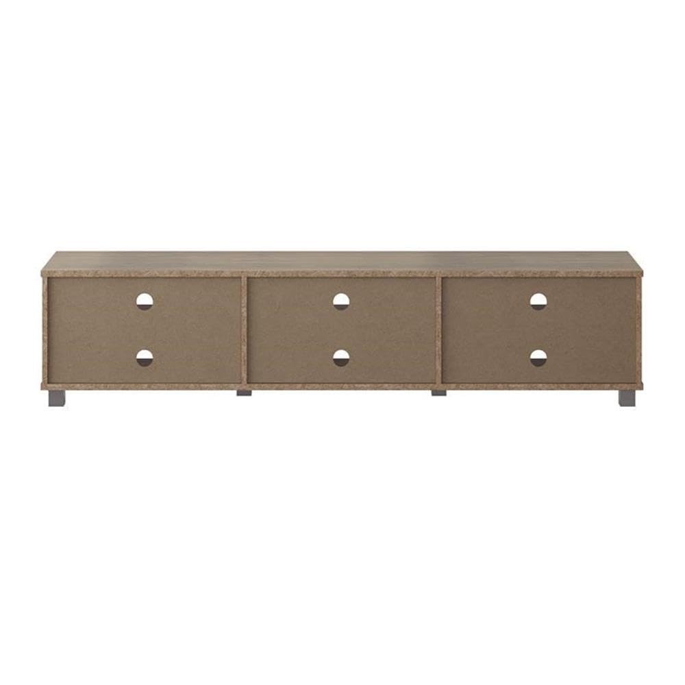 Modern Brown TV Stand with Adjustable Shelves for 85" TVs