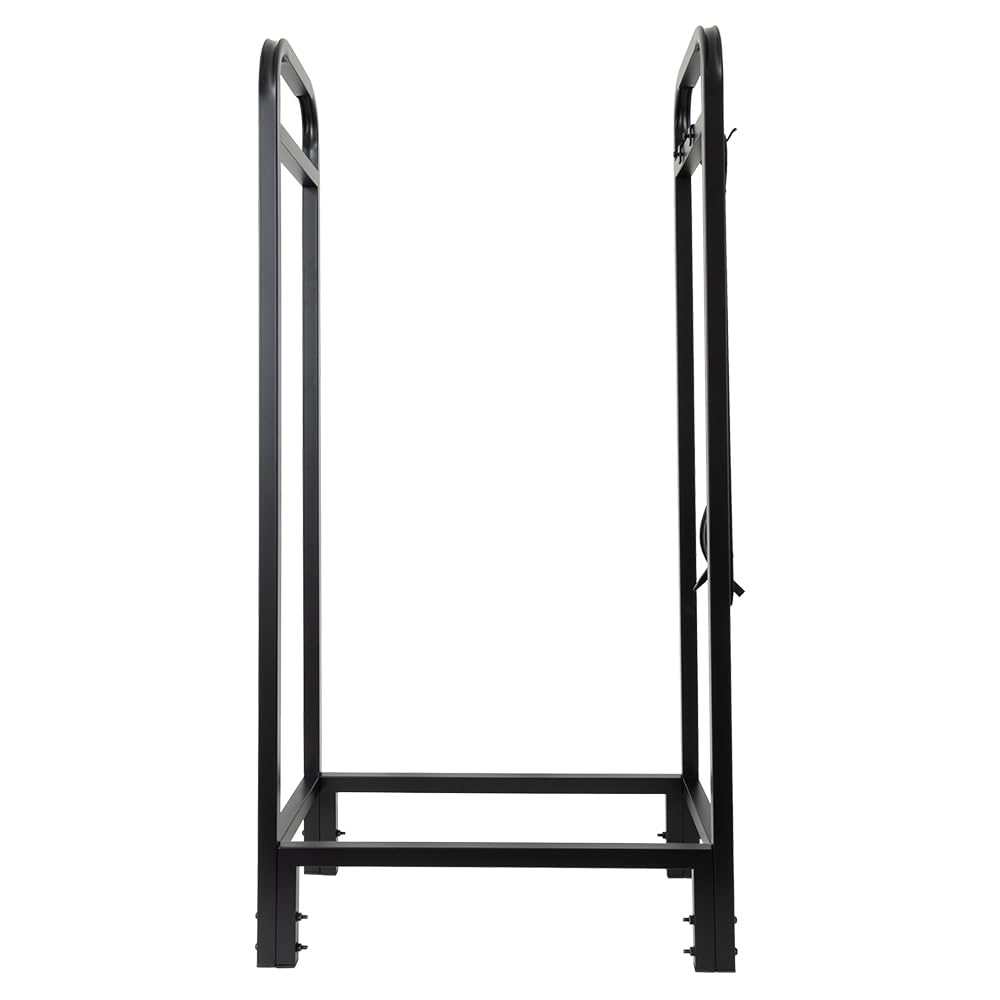 Tall Metal Firewood Log Rack with Cover and Tools