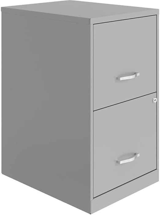 2-Drawer Metal Filing Cabinet Navy 18" Deep