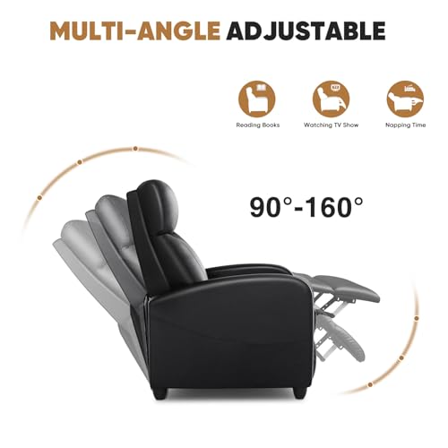 Massage Recliner Chair with Adjustable Backrest and Footrest