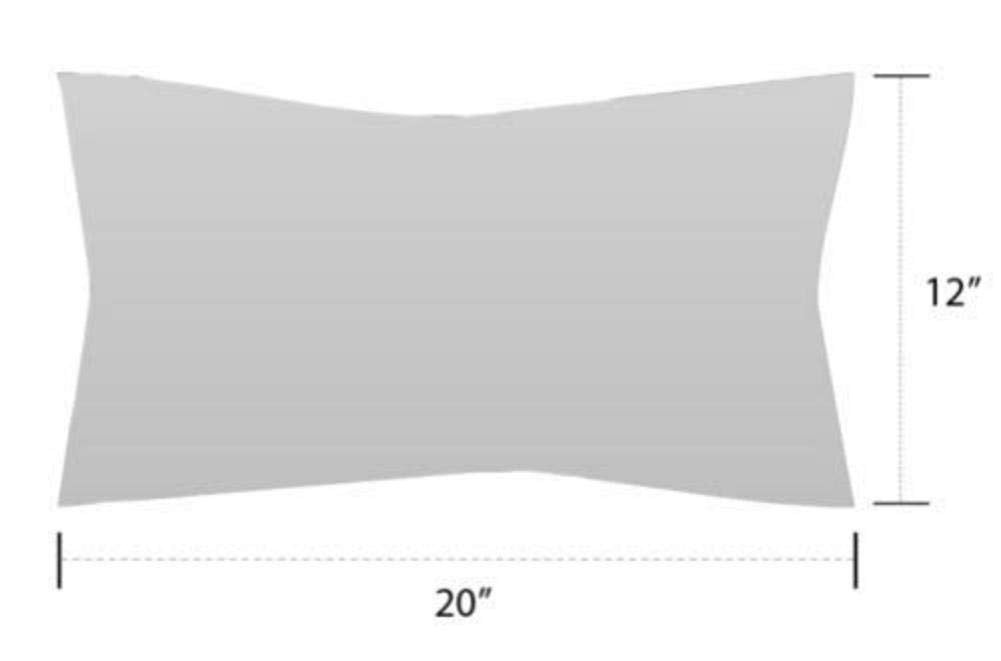 Lumbar Throw Pillows Set of 4 - 20x12 Inch Outdoor Cushions