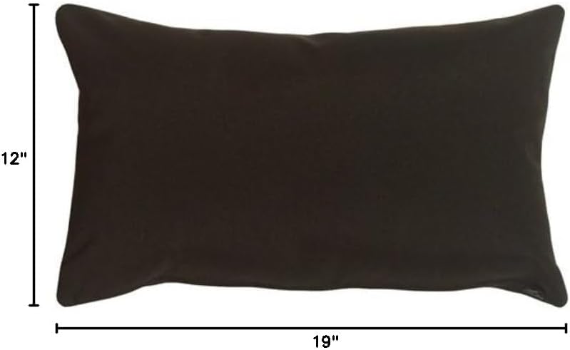 Sunbrella Indoor Outdoor Throw Pillows 12x20 Rectangular 2-Pack Black