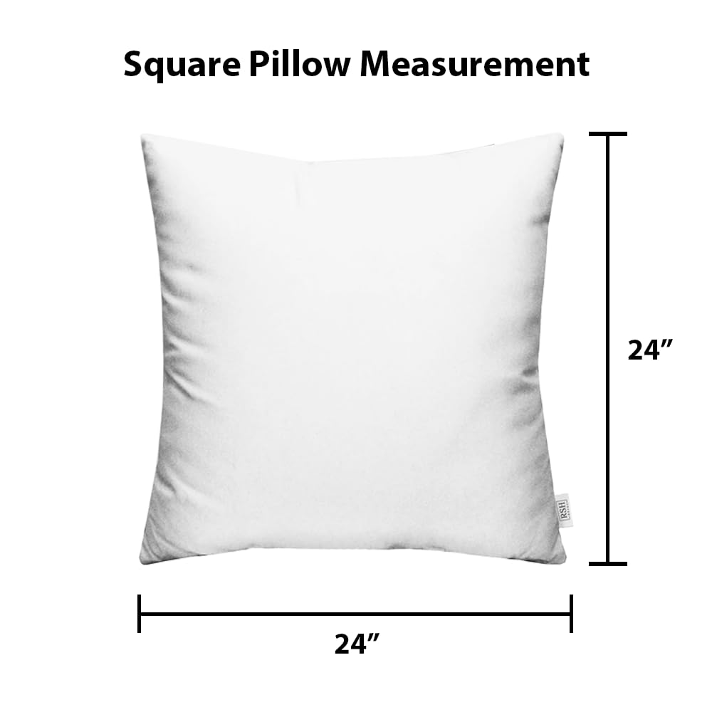 Sunbrella Square Throw Pillows Set of 4 - 24x24 Outdoor Cushions