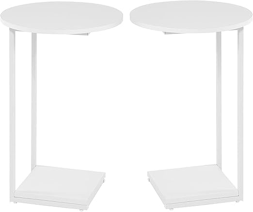 C Shaped End Table Set of 2