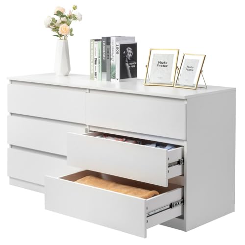 6 Drawer Dresser with Cut-Out Handles