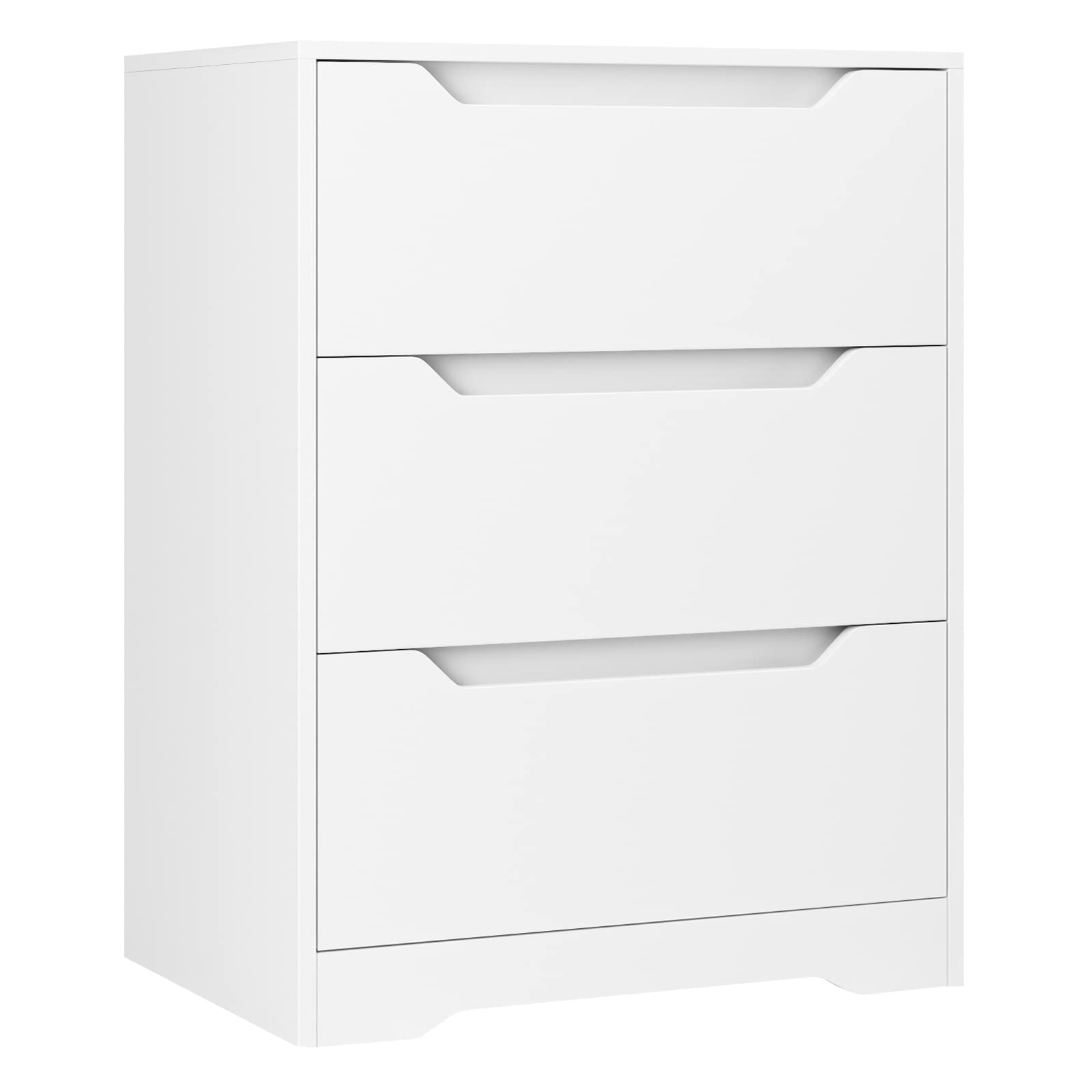 Modern 3 Drawer Dresser with Cut-Out Handles