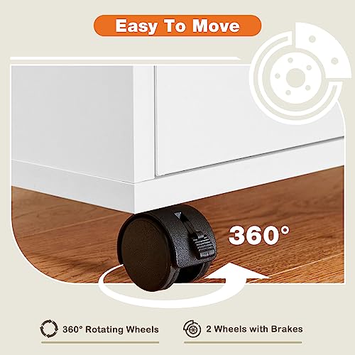 5-Drawer Mobile File Cabinet with Wheels