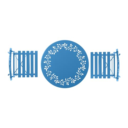 3-Piece Folding Bistro Set with Table and 2 Chairs