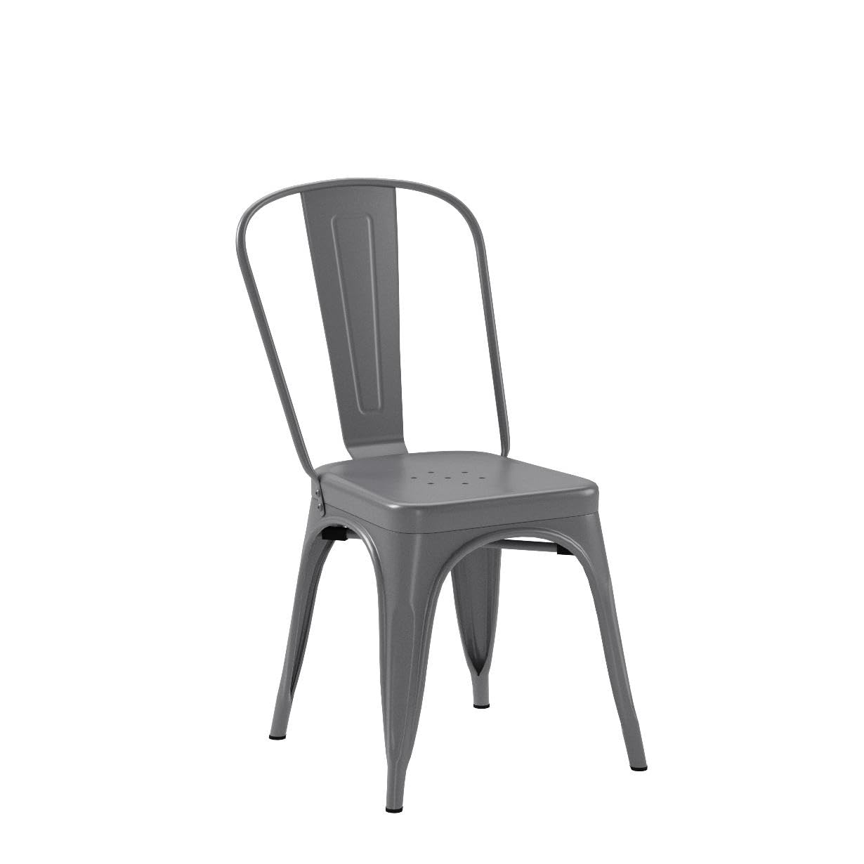 Metal Dining Chairs Set of 4 - Dark Grey