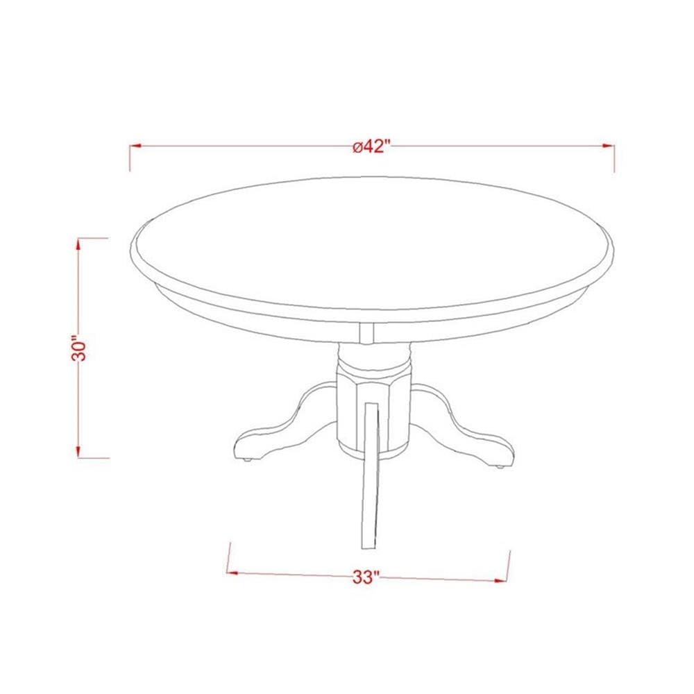 3 Piece Round Dining Set with Pedestal Table and Linen Chairs