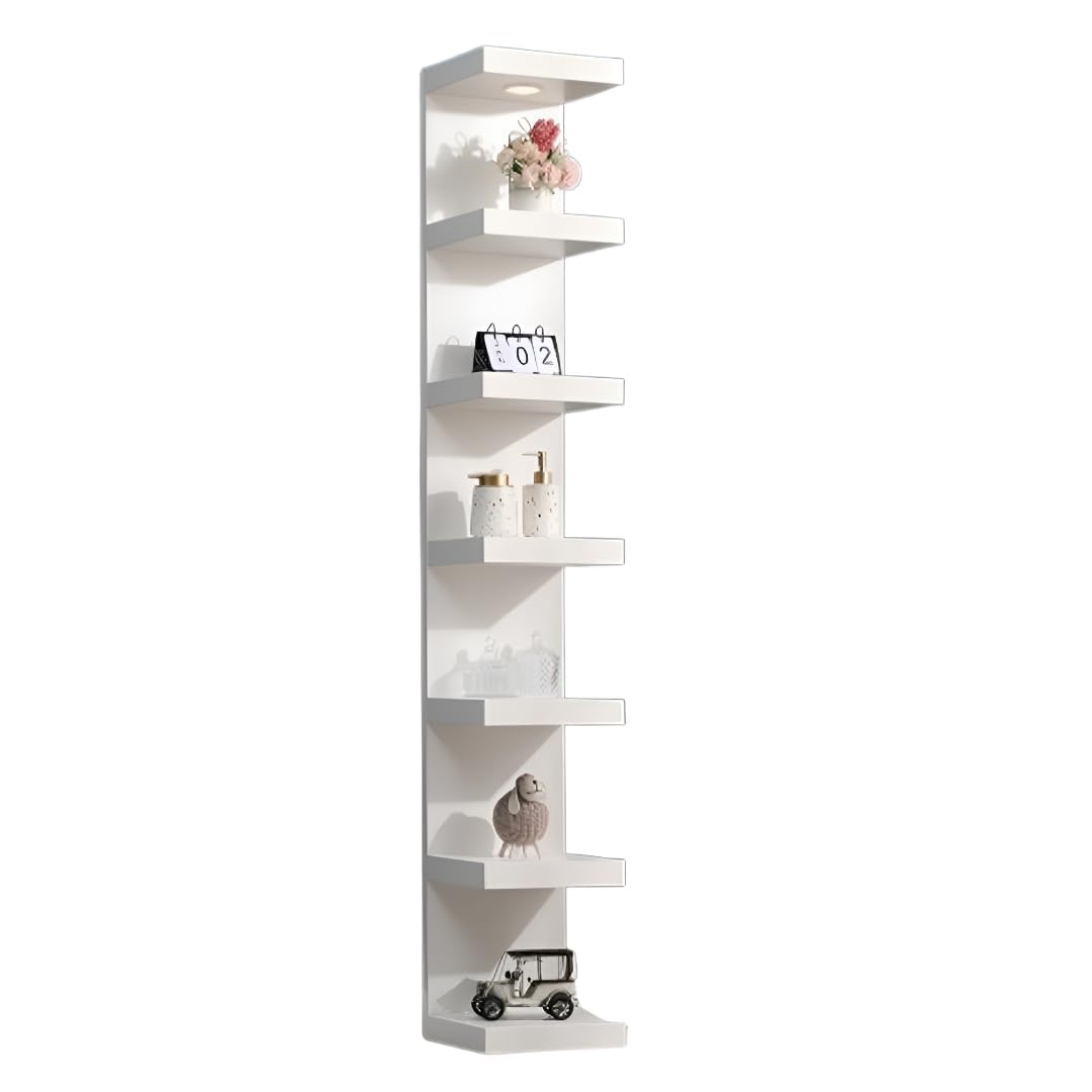 7-Tier Floating Wall Shelf with LED Lights