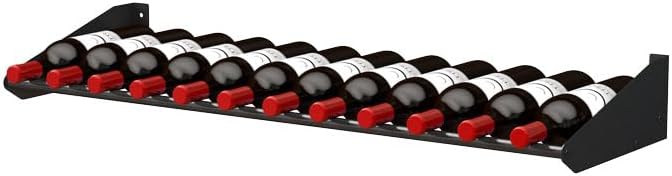 Wall Mount Wine Rack 12 Bottle Matte Black