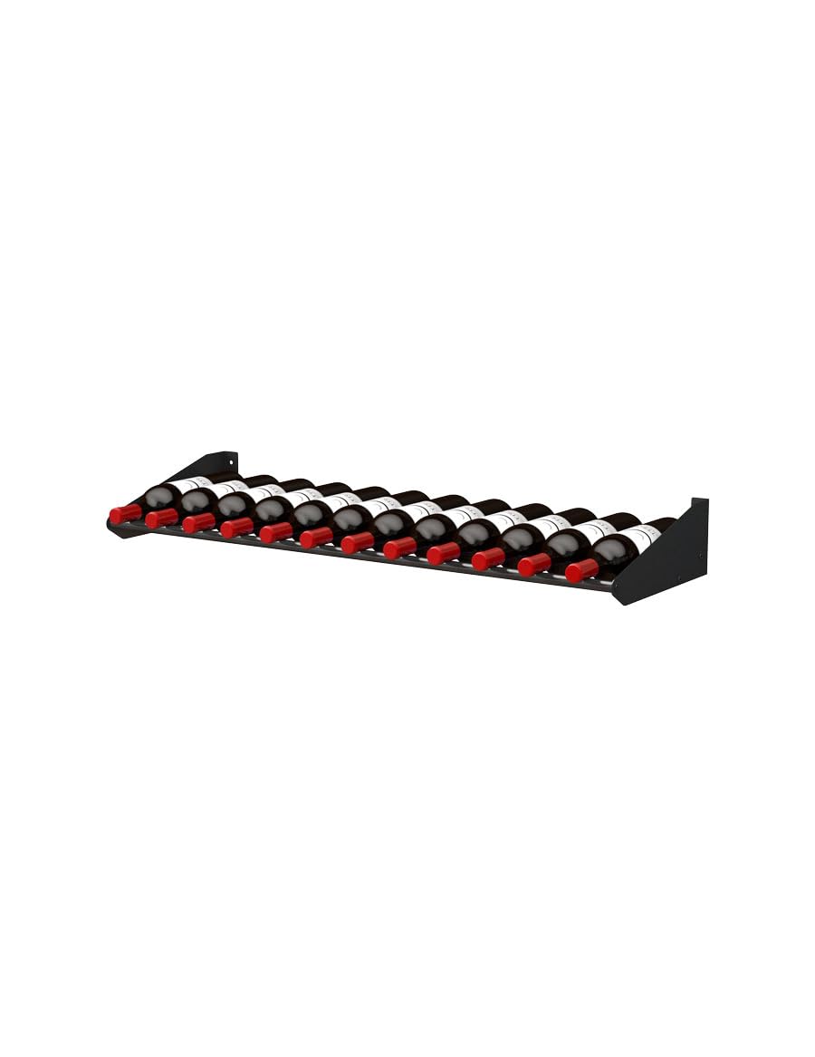 Wall Mount Wine Rack 12 Bottle Matte Black
