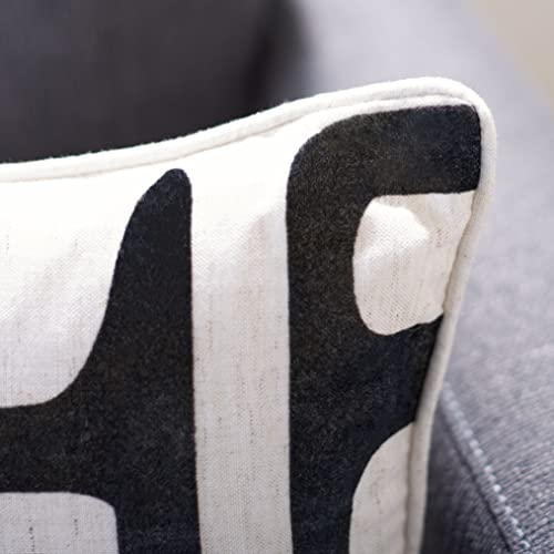 24-Inch Maize Black Throw Pillows Set of 2