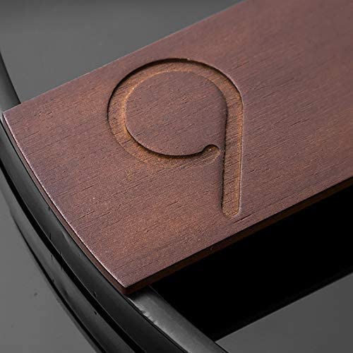 20.8" Silent Wall Clock Modern Walnut Dial Metal Frame