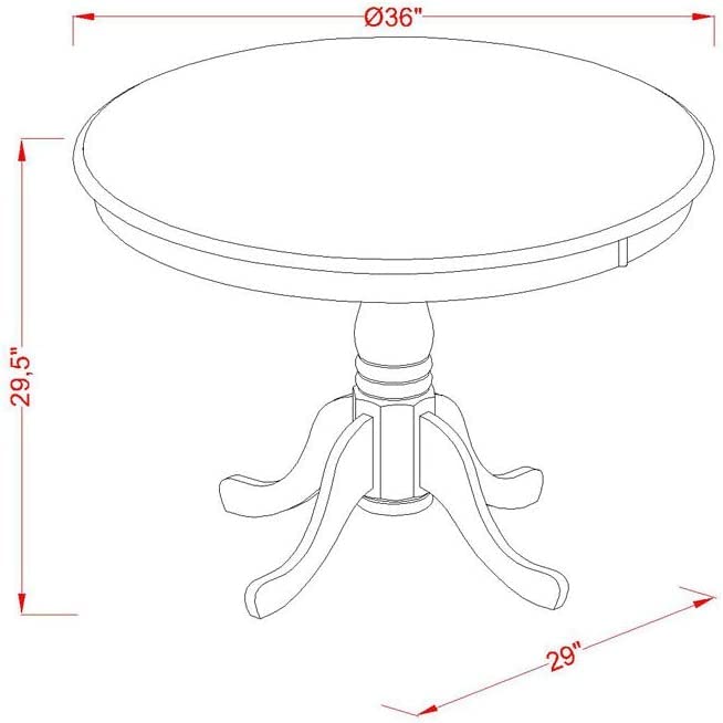 3 Piece Round Dining Table Set with Upholstered Chairs
