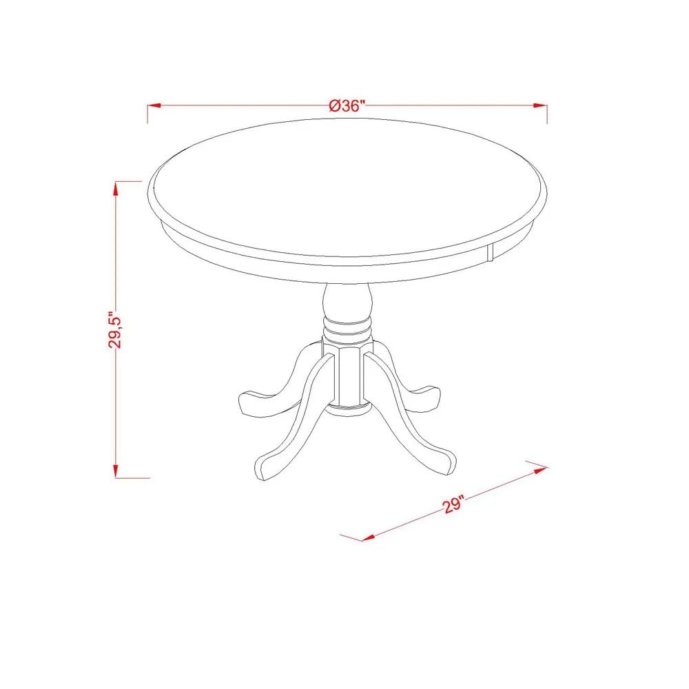3-Piece Round Dining Table Set with Pedestal