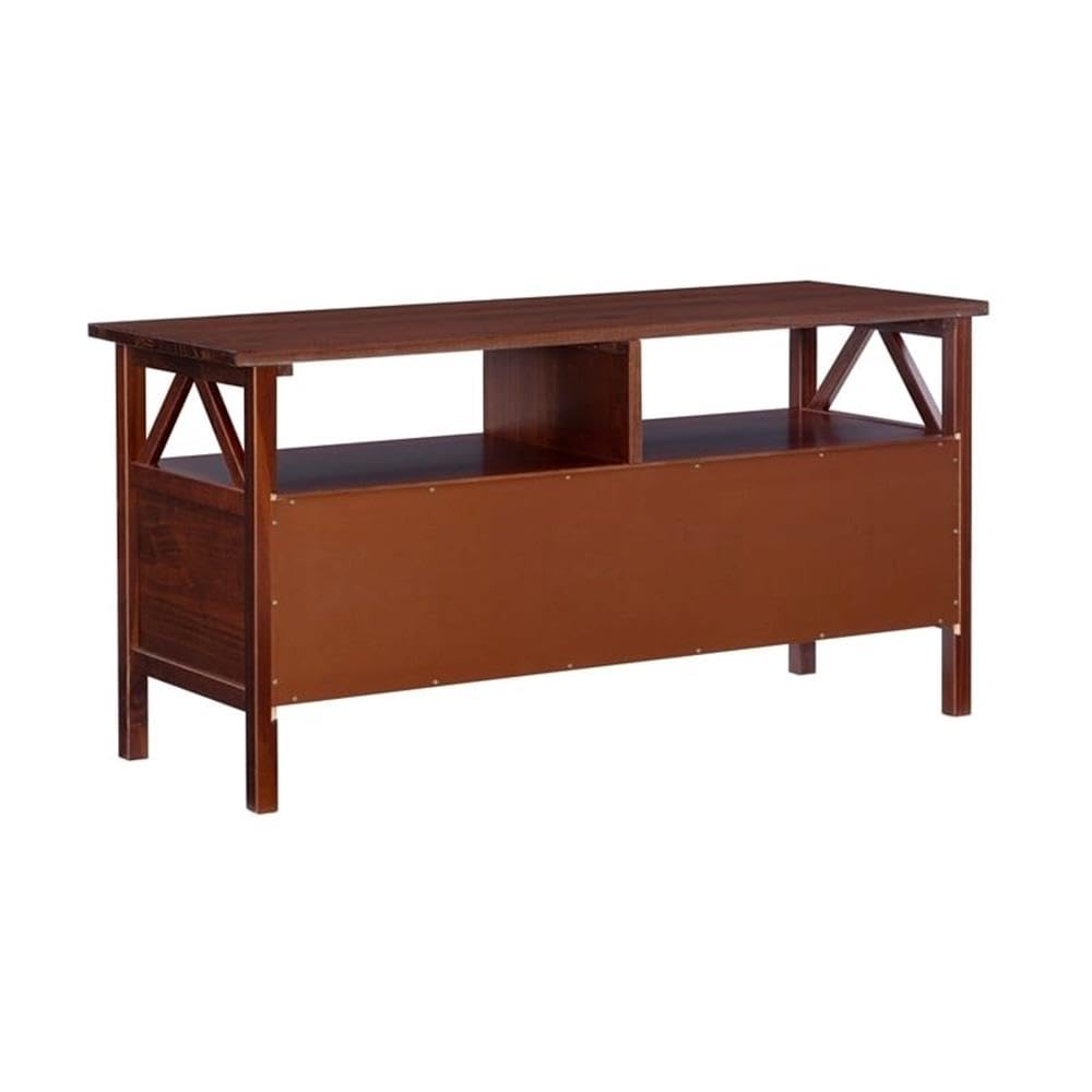 44-Inch Traditional Wood TV Stand with Drawers
