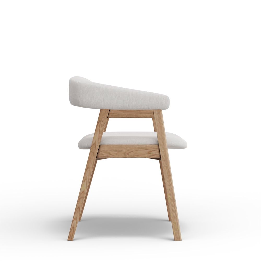 Upholstered Dining Chairs Set of 2 - Natural Wood