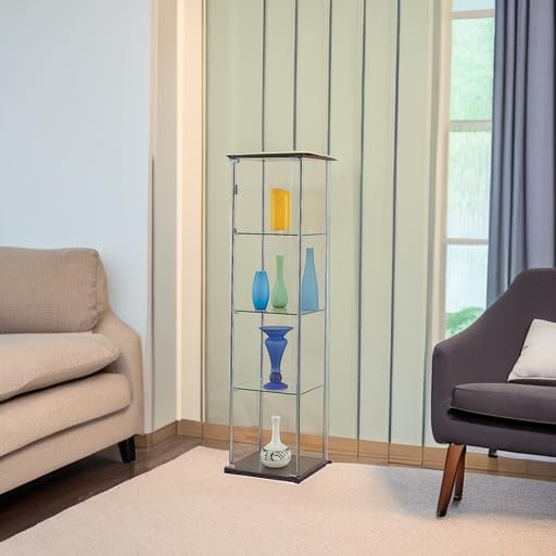 Bellatrix 4-Shelf Glass Curio Display Cabinet
